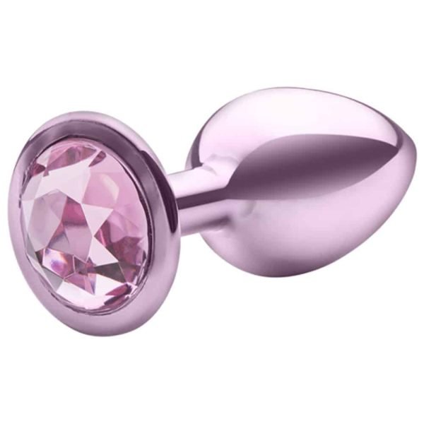Lite Plug anal Rosa Pequeno com Pedra Rosa - Image 3