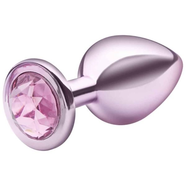Lite Plug anal Rosa Médio com Pedra Rosa - Image 3