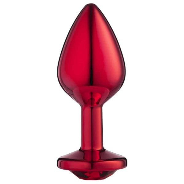 Lite Plug anal Vermelho Médio com Pedra Vermelha - Image 2