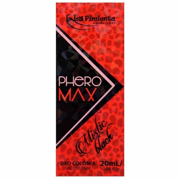 Perfume Phero-Max Mistic Black Deo colônia com feromônio feminino 20Ml - Image 3