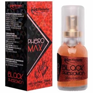 Perfume Phero-Max Mistic Black Deo colônia com feromônio feminino 20Ml