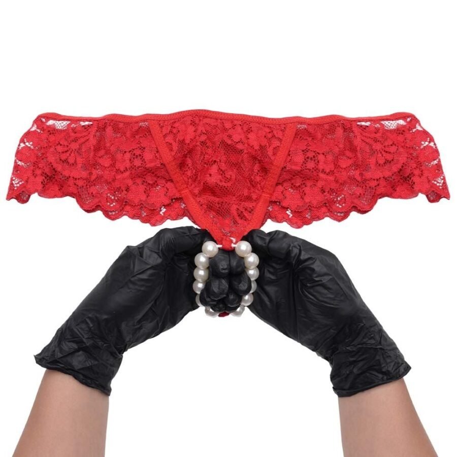 Fio Dental Tailandesa Vermelho com Algema Pérolas - Imagem 3
