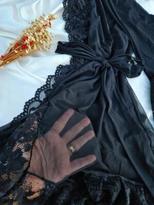 Robe preto catiuscia em tule liso