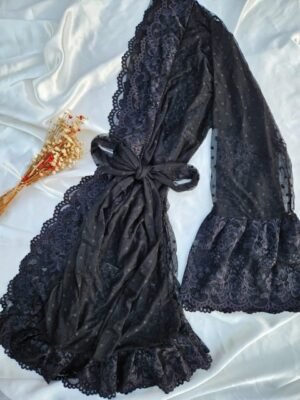 Alternative view of Robe preto catiuscia em tule coraçãozinho
