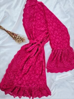 Robe feminino em tule catiuscia floral pink