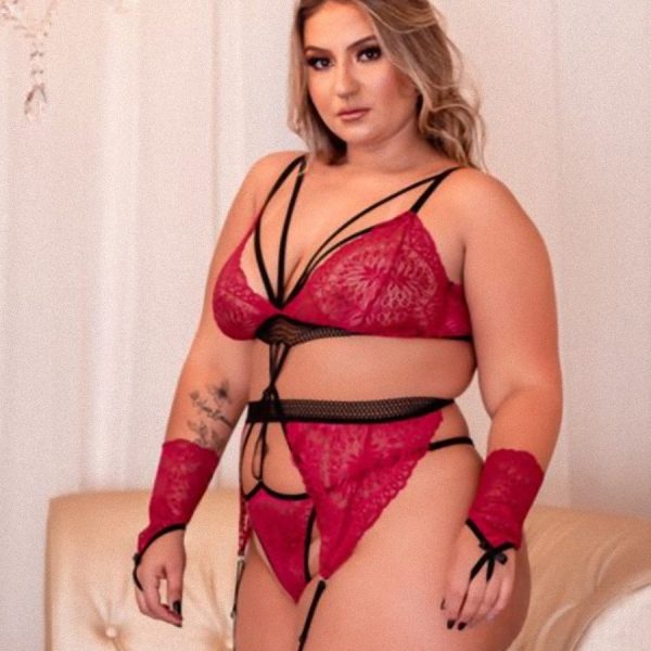 Body sensual sem bojo acompanha liga plus size