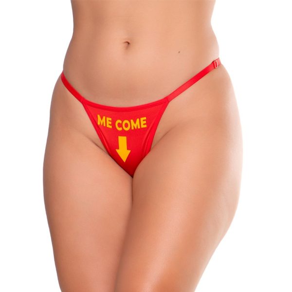 Tanga sexy vermelha com mensagem " Me come"