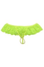 Calcinha Fio Dental Plus Size Tailandesa Amarelo Neon Luz Negra Bilha Escuro Tallyta - Imagem 3