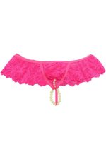 Calcinha Fio Dental Plus Size Tailandesa Rosa Neon Luz Negra Bilha Escuro Tallyta - Imagem 3