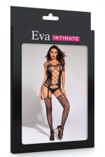 Macacão em arrastão com aberturas no abdome, costas e coxas - Eva intimate body atrevida| Tamanho único - Imagem 3