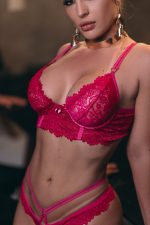 Conjunto Cropped sem bojo pink e calcinha sexy com frase mete forte - Imagem 2