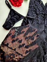 Camisola preta em tule deisy com fio personalizável - Imagem 2