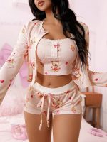 Conjunto de Pijama Feminino completo com Estampa