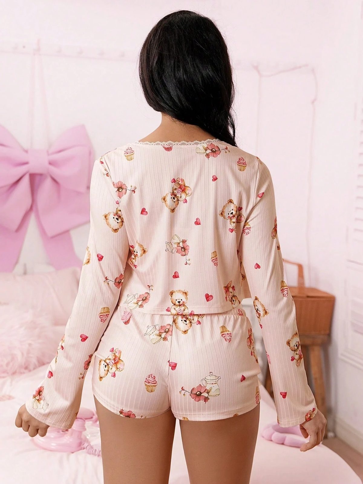 Conjunto de Pijama Feminino completo com Estampa - Imagem 5